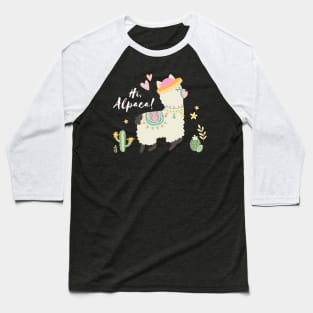 Hi Alpaca Baseball T-Shirt